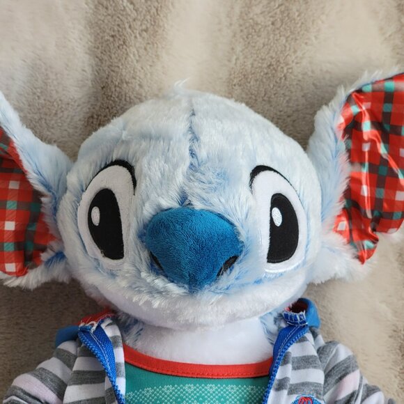 Build A Bear Disney Snowflake Fun Stitch Sound Clothing Slippers Jacket  RARE - Picture 3 of 10